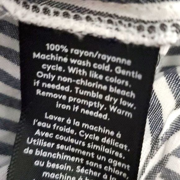 Something Navy Striped Oversized Flowy Minimalist Lagenlook Button Down Shirt - Picture 10 of 10